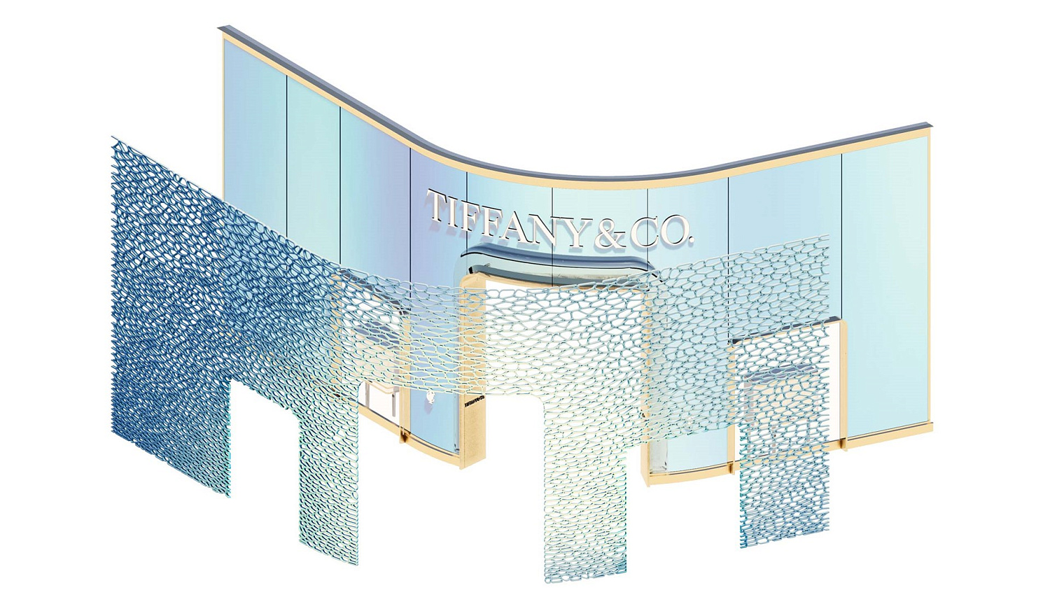 В аэропорту Чанги (Сингапур) открылся новый магазин Tiffany & Co. С экологичным фасадом, спроектированным MVRDV