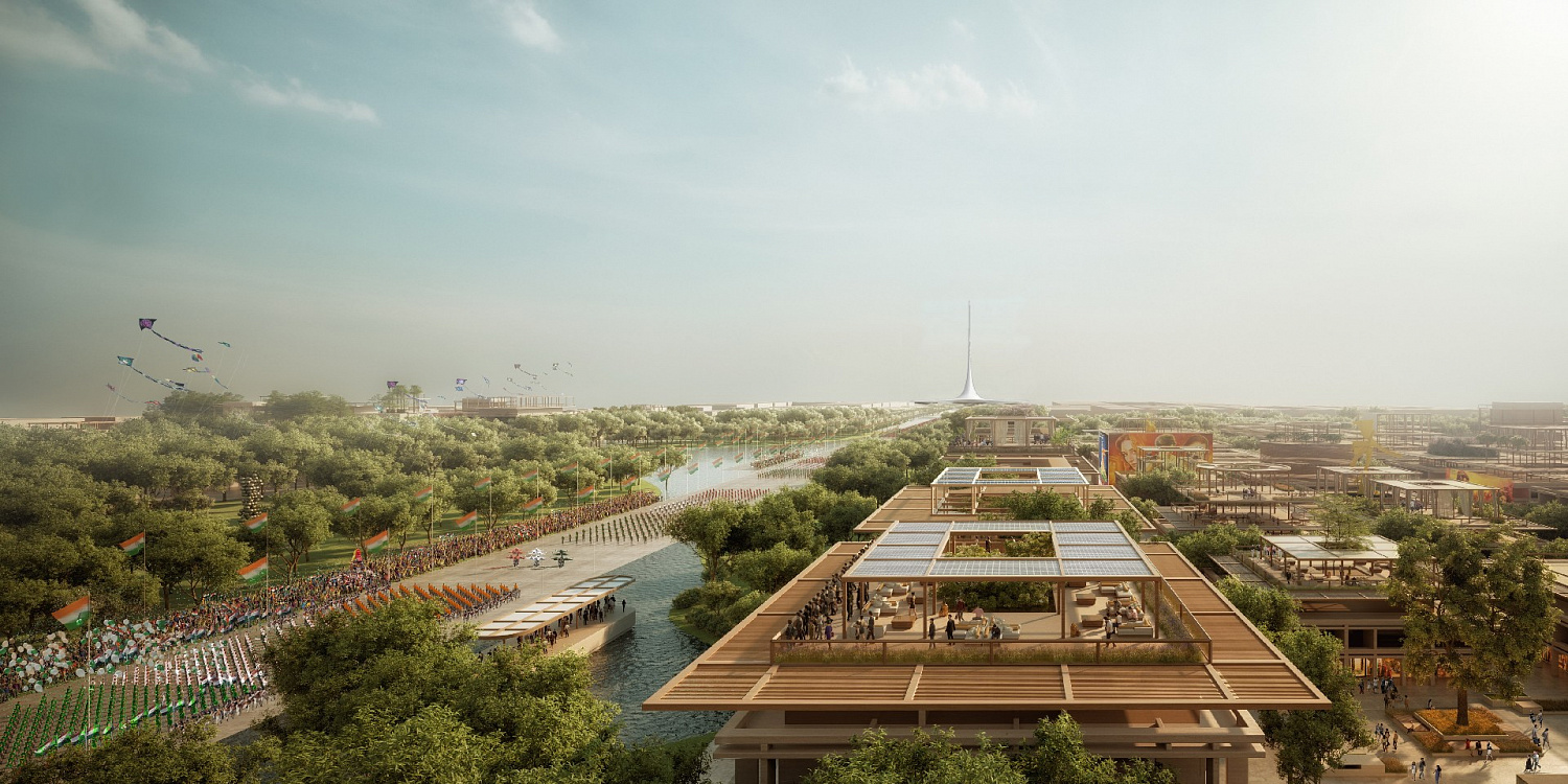 Правительственный комплекс Амаравати (Индия) по проекту Foster + Partners